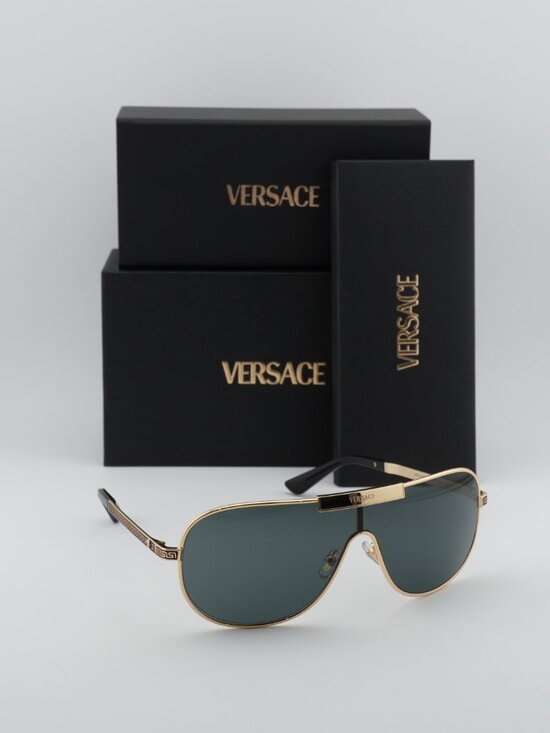 Versace VE2293 1002/87 Square Sunglasses – Gold/Grey main image 5